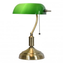 Notářská lampa Banker green