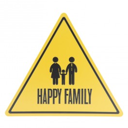 Cedule trojúhelník Happy family