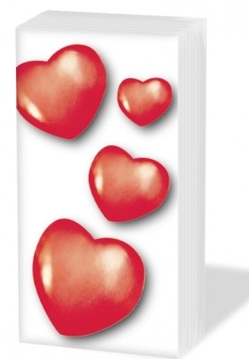 Kapesníčky Srdce červené  - Kliknutím zobrazíte detail obrázku.