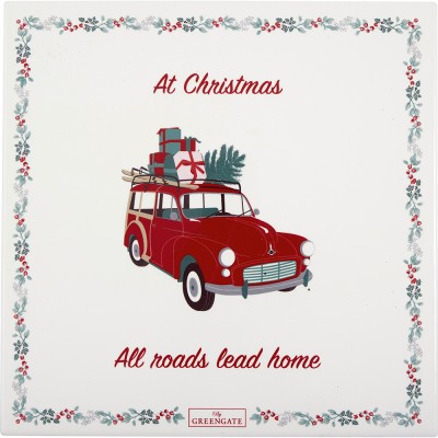 Keramická podložka Christmas car red - Kliknutím zobrazíte detail obrázku.