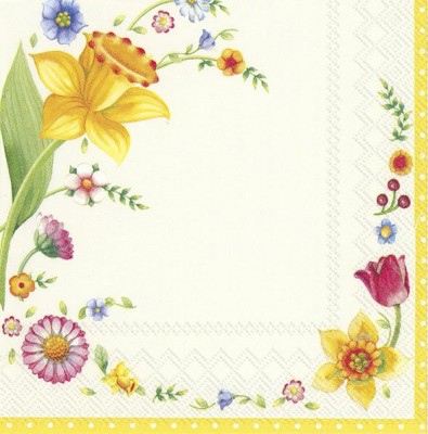 Papírové ubrousky Spring fantasy flowers - Kliknutím zobrazíte detail obrázku.