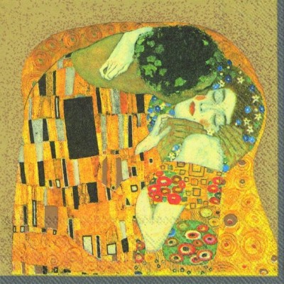 Papírové ubrousky Klimt - Polibek - Kliknutím zobrazíte detail obrázku.
