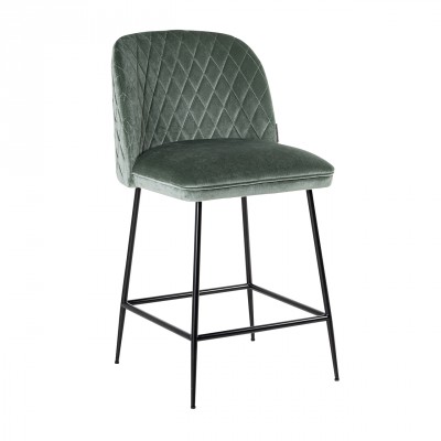Barová židle Pullitzer jade velvet / black - Kliknutím zobrazíte detail obrázku.