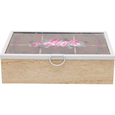 Dřevěná krabička na čajové sáčky Charline white - Kliknutím zobrazíte detail obrázku.